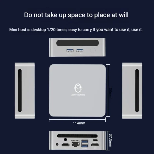 2025 genmachine novo mini pc 5700u windows 11 ryzen suporte windows 11 ddr4 3200mhz amd wifi6 max 64gb computador de jogos diy - Imagem 5