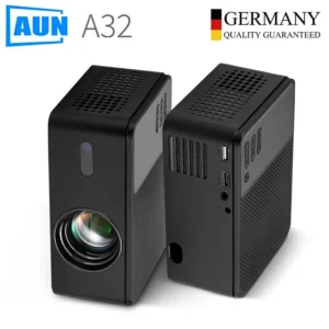 AUN A32 MINI Projetor Suporte Home Theater Portátil LED Projetor WIFI Espelho Android IOS Telefone Tablet Computador 4K 1080P Filme
