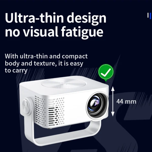 Projetor Portátil Projetor WiFi Auto Keystone Correction 360 ° Rotação 150ANSI 1080P com Controle Remoto para Sesões de Jogos - Imagem 5