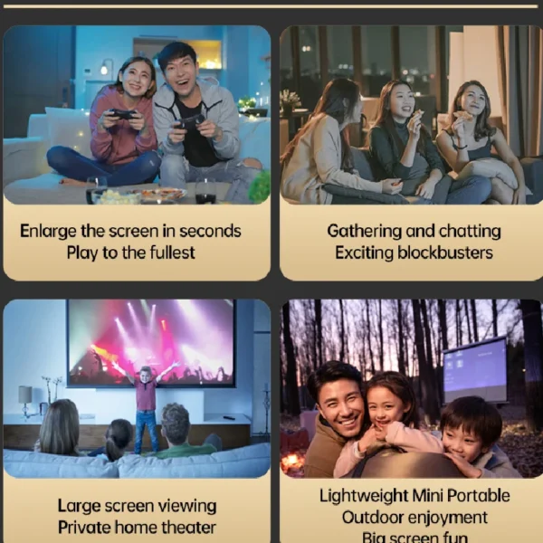 Projetor laser 4k ultra curto alcance android 13 controle de telefone móvel feixe de baixo ruído mini home studio cinema 200lmansi wifi 5g - Imagem 6