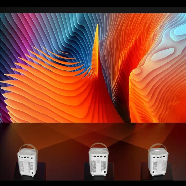 Projetor laser 4k ultra curto alcance android 13 controle de telefone móvel feixe de baixo ruído mini home studio cinema 200lmansi wifi 5g - Imagem 5