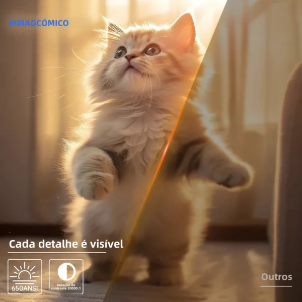 Magcubic nativo 1080p 650ansi 4k android11 l018 projetor com foco de correção keystone automática wifi6 bt5.2 filme portátil ao ar livre - Imagem 5