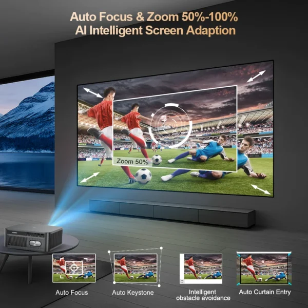 ThundeaL 3000Ansi 4K Projetor Full HD TD98Pro 2G 32G Home Theater WiFi Android Portátil Samrt TV Cinema TD98 Pro Beam Projetor projetor 4k projetor portátil projetor 4k portátil placa de vídeo projetor android tv box - Imagem 5