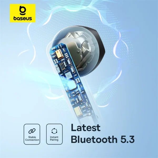 Coleção AliExpress Baseus Bowie E16 Fone De Ouvido Sem Fio Bluetooth 5.3 Fones De Ouvido, Bateria 30H Longa, IPX4 Impermeável, Fone De Ouvido Sem Fio Verdadeiro - Imagem 6