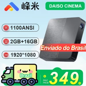 Formovie Fengmi S5 Projetor Laser, 1080P, 1100 ANSI Lumens, 40-150 ", 2GB + 16GB, Suporte Auto Foco, Home Theater, Telefoto Beamer