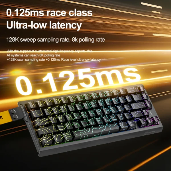 X68he ataque tubarão teclado magnético para jogos mecânico com fio para pro gaming 0.01mm gatilho rápido 8000hz socd/rs 0.125ms 128k taxa - Imagem 5
