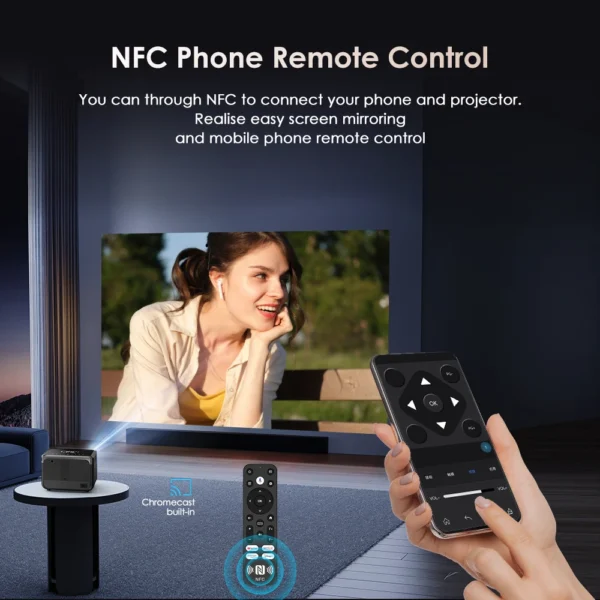 Projetor portátil Android 11 Versão Google Netflix Licença Oficial Projetor 4k 5G WiFi Dolby Projetor de feixe de home theater - Imagem 5