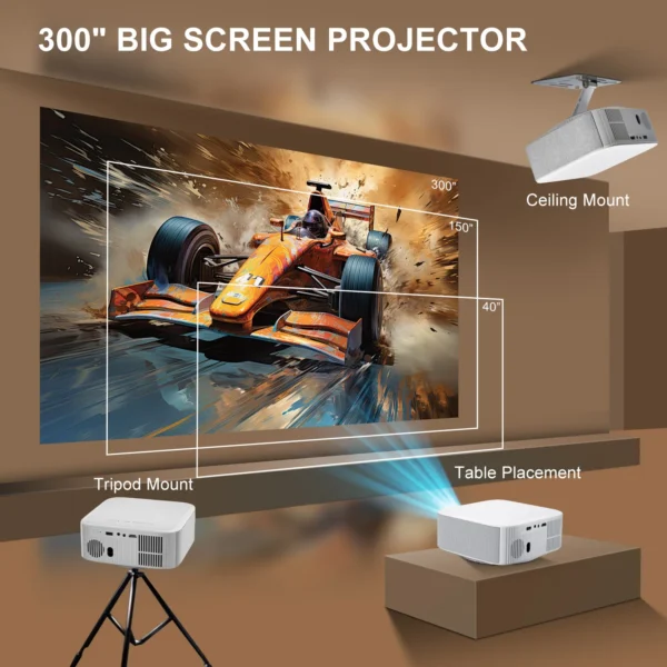 Salange Netflix Oficialmente Licenciado Android 13 P92MAX Projetor Inteligente 4K 1080p Nativo Dual WiFi BT5.2 12000L Elec Focus HD Filme - Imagem 4