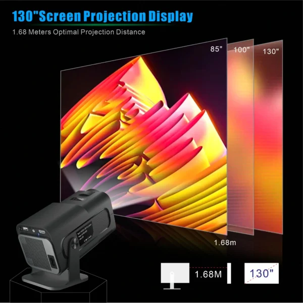 Salange HY320 MINI Android 11.0 Projetor LED Beamer Home Cinema 300ANSI 720P WIFI Smart TV HD 1080P 4K Filme Enviar do Brasil - Imagem 6
