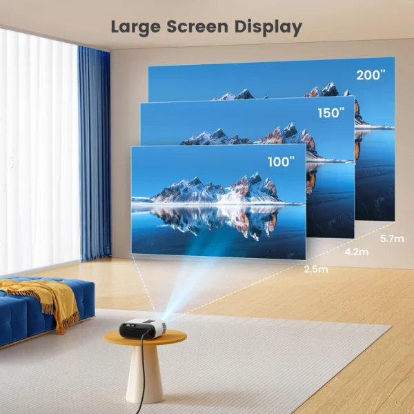TOPTRO TR26 Mini Projetor Full HD Suporte 1080P 16000 Lumens Auto Keystone WiFi Bluetooth Projetor de Vídeo Portátil Home Theater - Imagem 6