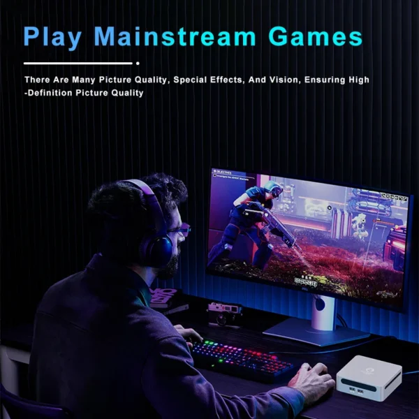 GenMachine AMD Ryzen 7 5800U Windows 11 Ryzen MINI PC DDR4 16/32GB 256/512GB SSD WIFI6 RTL8852, BT5.2 Computador para jogos DIY - Imagem 2