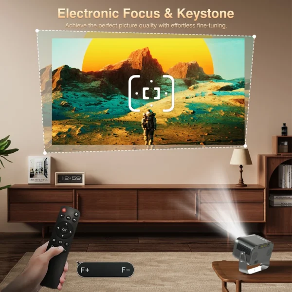 Touyinger L081mini Portátil 360 ° Projeção rotativa Android 11 Dual-band Wi-Fi 6 Suporte 4K 1080P Projetor de home theater - Imagem 2