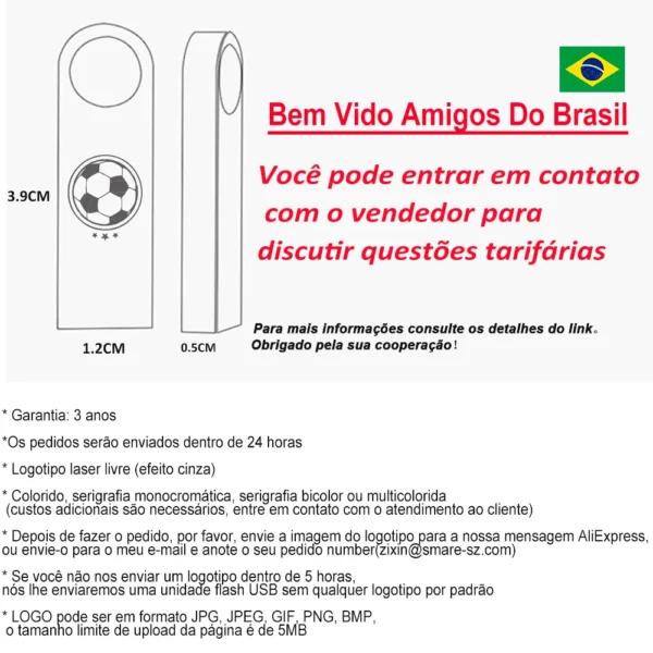 10 Pçs/lote USB Flash Drive 4GB 8GB 16GB Metal Pen Drive Pendrive 32GB 64GB Memória Stick 128GB Livre Presente Personalizado USB 2.0 Varas - Imagem 2