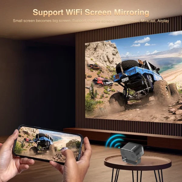 Touyinger L081mini Portátil 360 ° Projeção rotativa Android 11 Dual-band Wi-Fi 6 Suporte 4K 1080P Projetor de home theater - Imagem 3