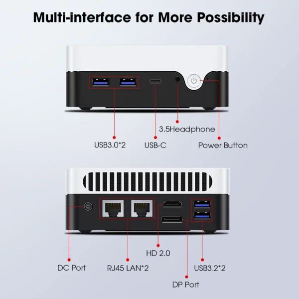 Chuwi larkbox x mini pc 12gb ram 512gb ssd intel n100 jogo pc uhd gráficos para processadores intel de 12a geração wifi 6 computador desktop - Imagem 6