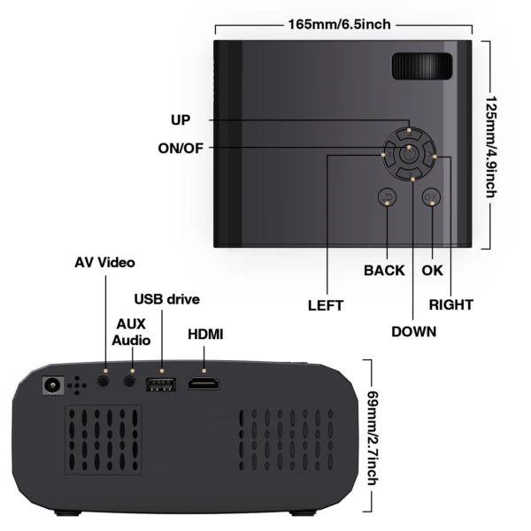Projetor P7 Pro Android Polaring, Todos Vencedor, H713, 6G, WiFi, BT, 350Ansi, Casa, Keystone, HDMI, 1080P, Projetor 4K - Imagem 6