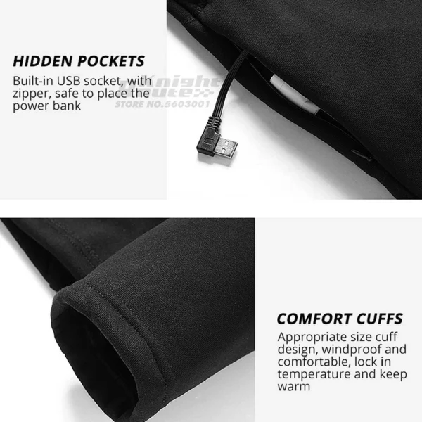 Kit Completo Roupa Térmica USB Aquecida - 30 Áreas de Calor! - Imagem 5