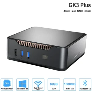 GK3 PLUS Mini PC Intel Twin Lake N150 / N95 8GB/16GB 512GB Windows 11 Pro Computador para jogos, 4K 60Hz HDMI VGA Win 11 Minipc