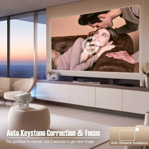 Magcubic 650ANSI L018 4K Projetor Portátil Nativo 1080P Foco Automático Correção Keystone Android 11 BT5.2 WIFI6 360 ° Cinema em casa - Imagem 2