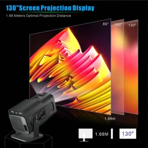 Hy320mini projetor portátil android 11.0 wifi6 bt5.0 nativo 720p 180 ̊ projeção ajustável h713 inteligente 200 ansi projetor ao ar livre
