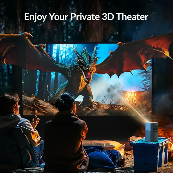 Vevshao V30 3D 4K Mini Projetor Cinema Inteligente Android WiFi Portátil 1080P Home Theater Vídeo LED Projetor DLP com Bateria - Imagem 5
