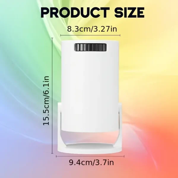 Mini projetor compacto alimentado por USB - HD 1080P, display de filmes e vídeo interno/externo, design de mesa compatível com home theater - Imagem 5
