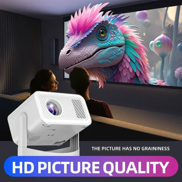 HT23 PLUS Projetor Portátil Nativo 1080P Android11 Auto Focus Keystone 4K 650ANSI 360 ° Gire Wifi6 BT5.2 Home Theater - Imagem 5