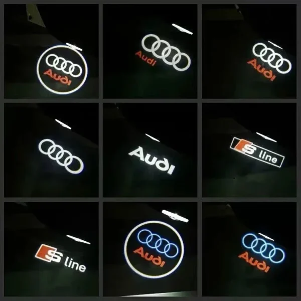 2/4 pçs logotipo da porta do carro luz led hd lâmpada do projetor para audi a3 a4 b8 8p a6 c7 a5 q5 b7 b6 b9 linha quto rs q3 q7 s3 s4 s5 s6 s8 - Imagem 3