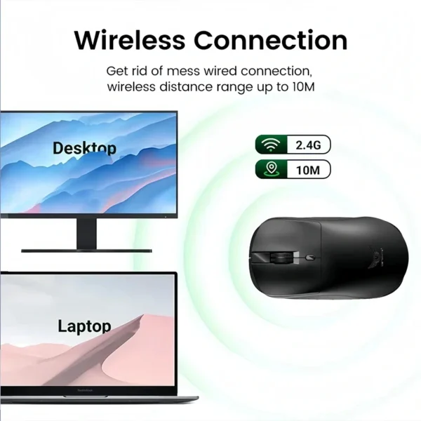 Mouse Gamer Sem Fio 2.4G - 3 Níveis DPI (800/1200/1600), Recarregável e Ergonômico - Imagem 5