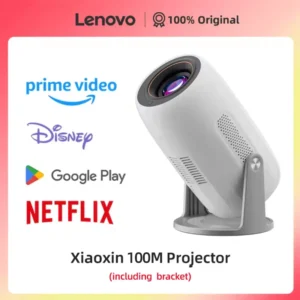 Original lenovo xiaoxin 100m projetor foco automático wifi6 suporte de cinema em casa inteligente 4k hd portátil 400ansi projetor android 12