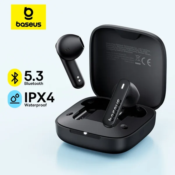 Coleção AliExpress Baseus Bowie E16 Fone De Ouvido Sem Fio Bluetooth 5.3 Fones De Ouvido, Bateria 30H Longa, IPX4 Impermeável, Fone De Ouvido Sem Fio Verdadeiro