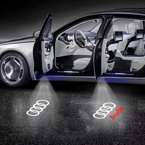 2/4 pçs logotipo da porta do carro luz led hd lâmpada do projetor para audi a3 a4 b8 8p a6 c7 a5 q5 b7 b6 b9 linha quto rs q3 q7 s3 s4 s5 s6 s8 - Imagem 2