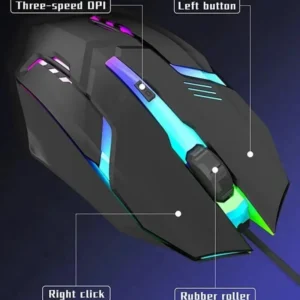 Mouse para Desktop PC Laptop Office Computer Gaming Mouse 1 PC SOMENTE M01 Esportes LED Luminoso Retroiluminado USB Wired Gaming