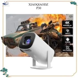 Xiaoqiaodz p30 4k projetor portátil home theater led mini 8k 1080p inteligente android videogame móvel bolso telefone cinema wifi bt