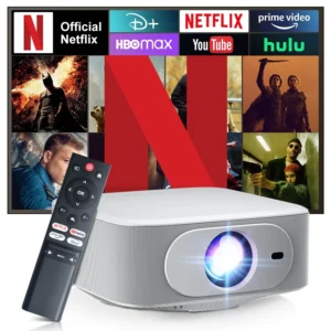 SALANGE P92 MAX Projetor Inteligente Android Netflix Oficialmente Licenciado HD 1080P BT5.2 WiFi 12000L Elec Focus Auto Keyston 4K Filme