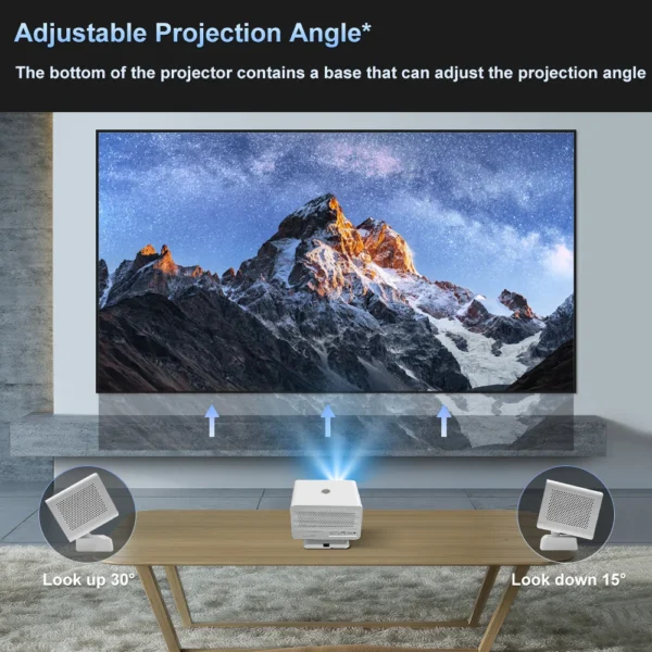 VOXFLIX X9 Ultra Projetor 1200 ANSI Full HD 1080P Projetor Suporte 4K Android 11.0 Home WIFI6 Autofoco Auto-keystone Beamer - Imagem 2