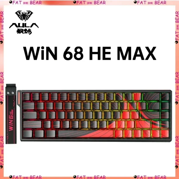 AULA WIN60 WIN68 HE MAX teclado mecânico interruptor magnético 8k taxa de polimento RGB 0 zona morta e-sports teclado para jogos personalizável