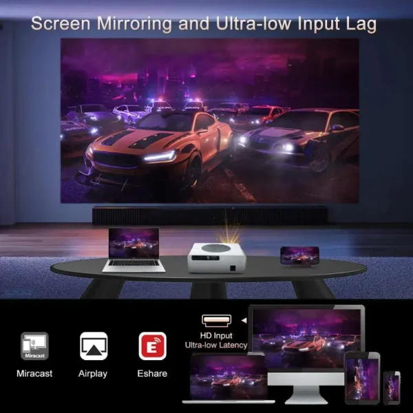Touyinger Q11W 4K 8K Led Home Theater Eletrônicos Dispositivos de videogame Projetores 5G Projetor de filme Full HD - Imagem 4
