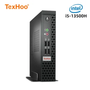 TexHoo Mini PC Computador para jogos Intel Core i5 13500H AMD R7 5800H Processador ITX Windows 11 Pro 10 Unidade de sistema DDR4 NVMe WiFi