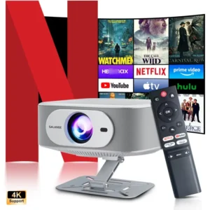 Salange Netflix Oficialmente Licenciado Android 13 P92MAX Projetor Inteligente 4K 1080p Nativo Dual WiFi BT5.2 12000L Elec Focus HD Filme