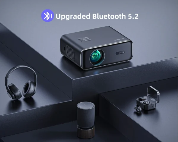 WiMiUS Auto Focus/4K Suporte Projetor Nativo 1080P com WiFi 6 e Bluetooth 5.2 600ANSI Projetor Doméstico Externo 6D Keystone - Imagem 4