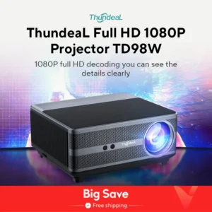 ThundeaL-Projetor LED com foco automático, Smart Home Theater, Beamer, Vídeo 3D, Android, 4K, Wi-Fi, TD98, TD98W, PK, DLP, Full HD, 1080p projetor 4k portátil official-website projetor 1080p nativo projetores no brasil