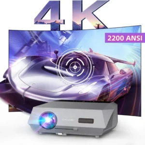 Projetor beamer 4k para filmes 2200 ansi foco automático nativo full hd 5g wifi android tv home theater luz do dia hdr projetores de vídeo