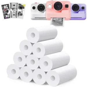 Recarga de impressão instantânea para câmera infantil, impressão térmica, sem BPA, branco, não adesivo, rolos de impressão fotográfica, 57x25mm