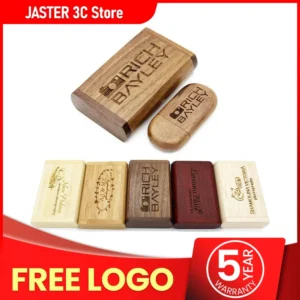 Jaster (1 peça logotipo grátis) unidade flash usb de madeira/bambu 2.0 pendrive 4gb 8gb 16gb 32gb 64gb 128gb memória vara fotografia presentes