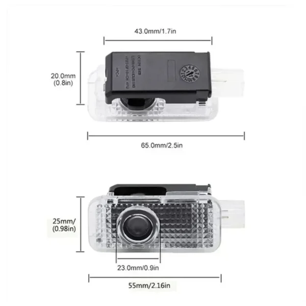 2/4 pçs logotipo da porta do carro luz led hd lâmpada do projetor para audi a3 a4 b8 8p a6 c7 a5 q5 b7 b6 b9 linha quto rs q3 q7 s3 s4 s5 s6 s8 - Imagem 6