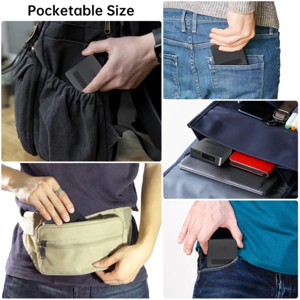8849 MARS Mini Projetor Portátil DLP Tamanho de Bolso Foco Automático e Chave Compatível para Laptop, PC, Smartphone - Imagem 6
