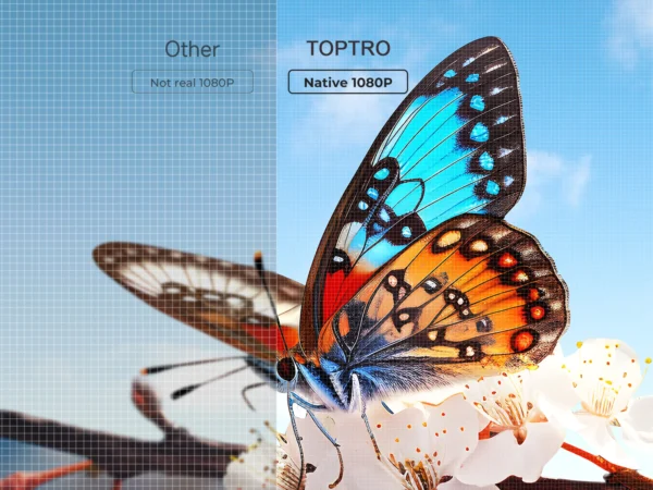 Projetor TOPTRO 1080P Full HD Projetor portátil 700ANSI Android 9.0 Projetor WiFi6 Bluetooth Home Cinema Projetor externo - Imagem 2