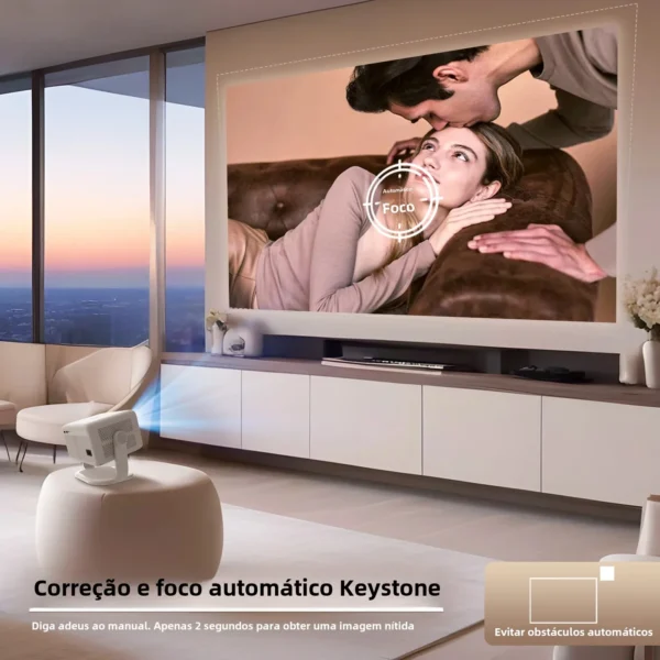 Magcubic nativo 1080p 650ansi 4k android11 l018 projetor com foco de correção keystone automática wifi6 bt5.2 filme portátil ao ar livre - Imagem 4
