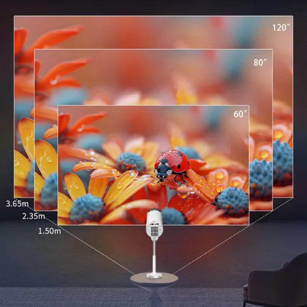 Mini projetor 1080P X5 portátil 4K vídeo compatível com home theater projetor de vídeo compatível com Samsung Xiaomi e iOS - Imagem 6